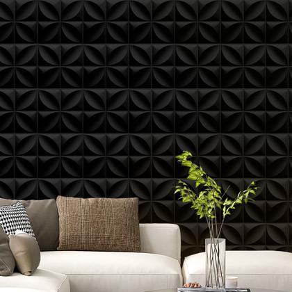 Imagem de 50 Placas Pvc 3d Revestimento de Parede Auto relevo decorativa Quarto Sala Cozinha 25cm x 25cm