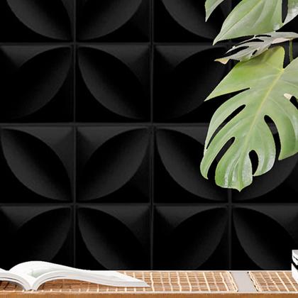 Imagem de 50 Placas Pvc 3d Revestimento de Parede Auto relevo decorativa Quarto Sala Cozinha 25cm x 25cm