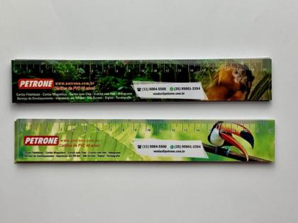 Imagem de 50 réguas personalizada medida 20 cm 4x4 cores cristalizadas