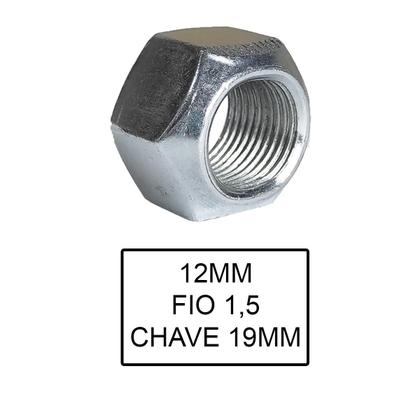 Imagem de 50 Und Porca Autotravante Torque M12  Chave 19mm Rosca Fina