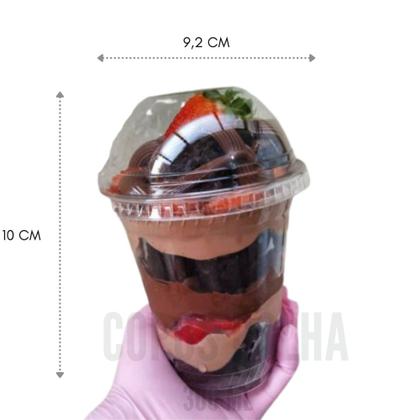 Imagem de 50 uni Copo Bolha PET 400 ml SEM divisória - Copo da Felicidade / Bolo no Pote / Doces