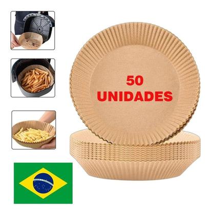 Imagem de 50 Unidades Air Fryer Forro De Papel Antiaderente Especial