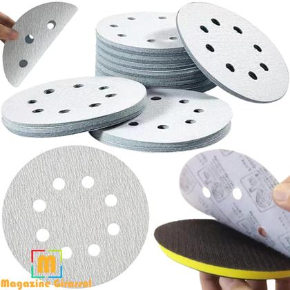 Imagem de 50 X Lixas Disco Anti-Empastamento 7 Polegadas 180mm 8 Furos Pluma Grão Lixadeira Politriz KaQi