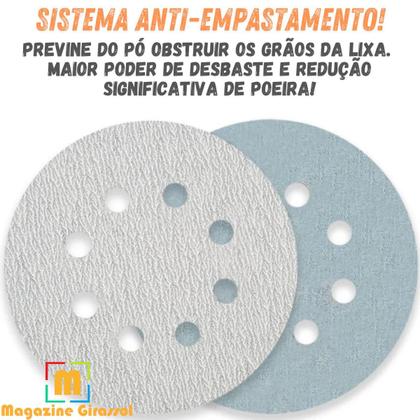 Imagem de 50 X Lixas Disco Anti-Empastamento 7 Polegadas 180mm 8 Furos Pluma Grão Lixadeira Politriz KaQi