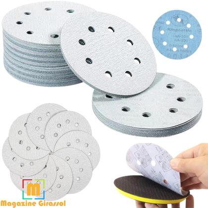 Imagem de 50 X Lixas Disco Anti-Empastamento 7 Polegadas 180mm 8 Furos Pluma Grão Lixadeira Politriz KaQi