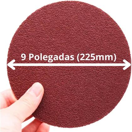 Imagem de 50 X Lixas Disco Grão Liso 225mm 9 Polegadas Lixadeira Politriz KaQi
