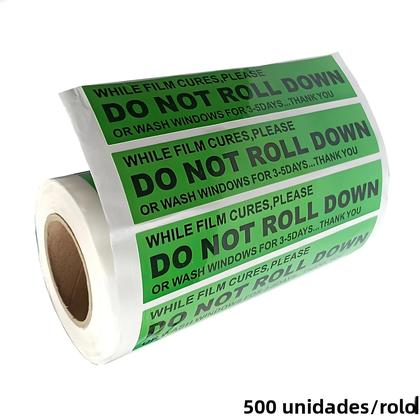 Imagem de 500 Adesivos De Aviso De Cuidado Para Janelas De Carros, 5x1 Polegadas, Com Tinta De Carbono, NÃO