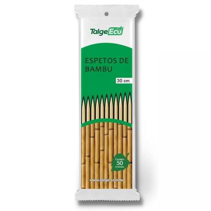 Imagem de 500 Espetos De Bambu Espetinho Churrasco 30cm Madeira Talge