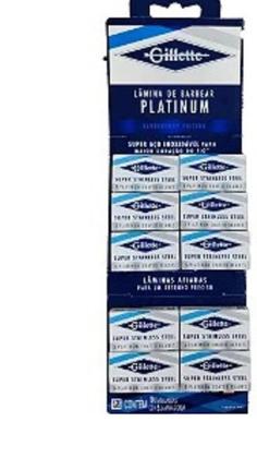 Imagem de 500 Lâminas De Barbear Gillette Platinum - Com 10 Cartelas