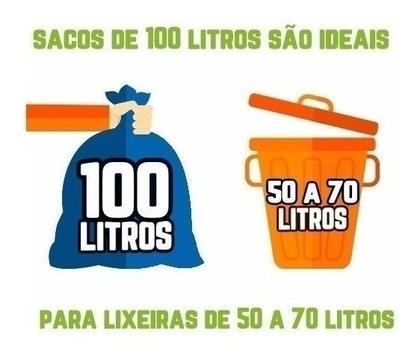 Imagem de 500 Un Saco De Lixo 100 Litros Preto Reforçado