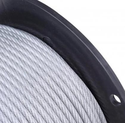 Imagem de 50mts Cabo Aço Revestido Pvc 2mm Varal + 4esticador + 8clips