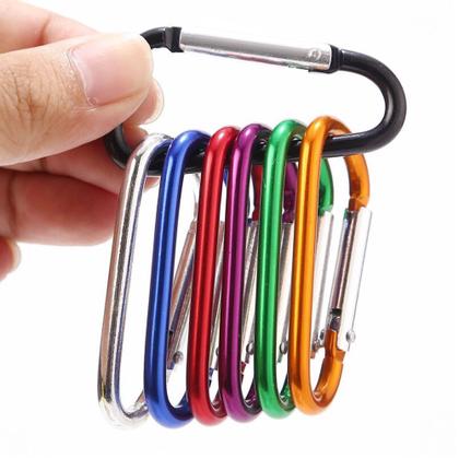 Imagem de 50pcs. Mini Mosquetão De Alumínio Várias Cores (tipo D)