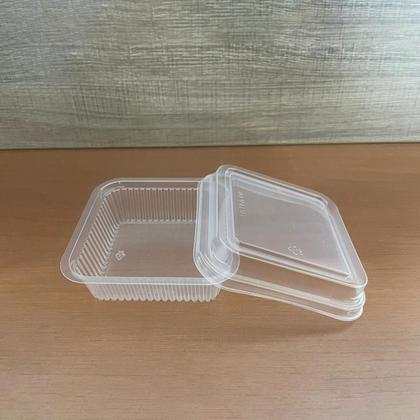 Imagem de 50Un Embalagem Bolo Pote 200Ml Quadrada Descartáve Brigadeir