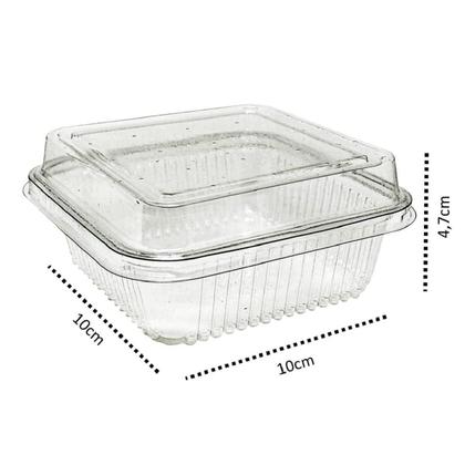 Imagem de 50Un Embalagem Bolo Pote 200Ml Quadrada Descartáve Brigadeir