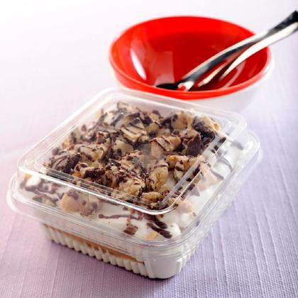 Imagem de 50Un Embalagem Bolo Pote 200Ml Quadrada Descartáve Brigadeir