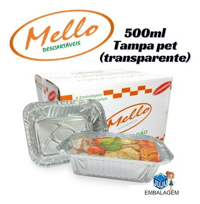 Imagem de 50un Marmita Alumínio P/ Bolo Empada Lembrancinha M120 500ml
