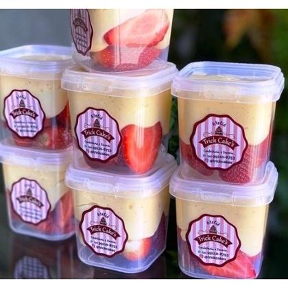 Imagem de 50un Pote Quadrado Com Lacre Bolo No Pote Descartável 220ml Wsplasticos Bolo Gourmet