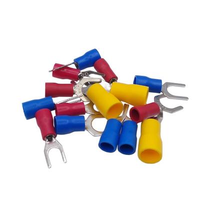 Imagem de 50un Terminal Forquilha Garfo Vermelho 10mm² M8 SV10-8