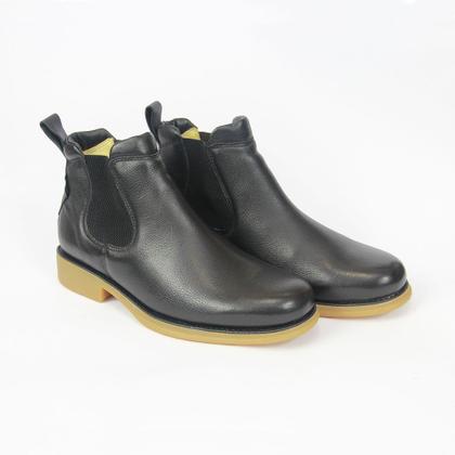 Imagem de 535CLA Botina masculina urbana de couro forrada em espuma preto