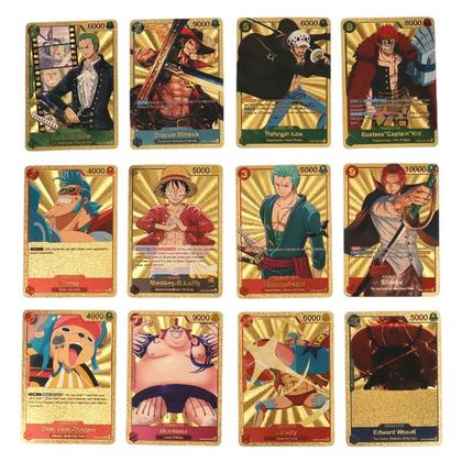 55 Cartas One Piece Douradas Deck Golden - Luffy, Roronoa Zoro