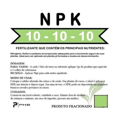 Imagem de 5KG Adubo NPK 101010 Granel