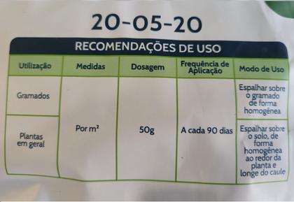 Imagem de 5kg NPK 20-05-20 Adubo Fertilizante Rosa do Deserto Coqueiro Gramados