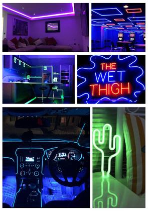 Imagem de 5m Mangueira Led Neon Corte 2,5cm Flex 12v + Fonte 3a