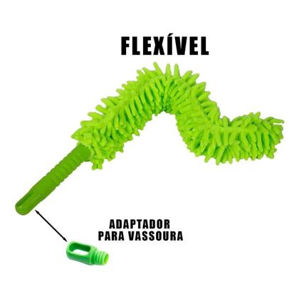 Imagem de 5un ESPANADOR PÓ FLEXÍVEL MICROFIBRA LAVÁVEL LIMPADOR POEIRA