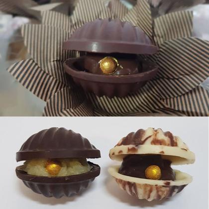 Imagem de 5un Forma Silicone Bombom Moldes finos Docinho conchinha
