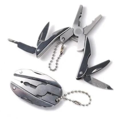 Imagem de 5un. Mini Alicate Chaveiro Canivete Portátil Em Inox Estojo