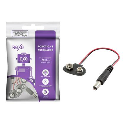 Imagem de 5x Clip de Bateria 9v Saída P4 Para Robótica - RoXo