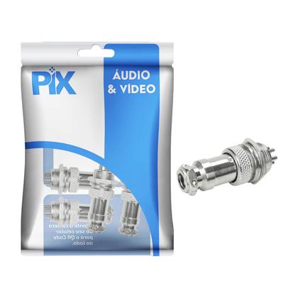Imagem de 5x Conjunto Plug Conector Mike Kit Macho E Fêmea 5 Pinos