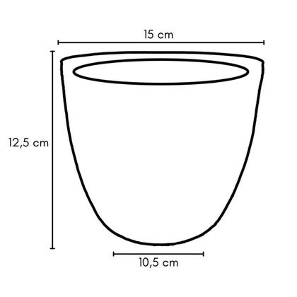 Imagem de 5x Kit Vaso Cachepot de Mesa Redondo 15x12cm Decorativo 1,8L