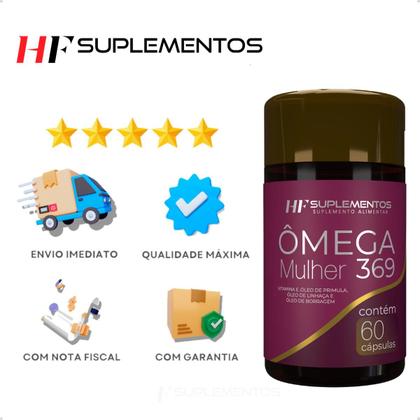 Imagem de 5x omega 3 6 9 mulher 60 caps hf suplementos