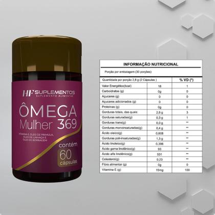 Imagem de 5x omega 3 6 9 mulher 60 caps hf suplementos