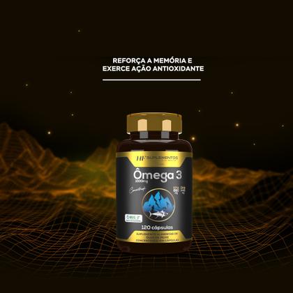 Imagem de 5x omega 3 concentrado meg 3 120 caps hf suplementos 