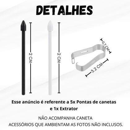 Imagem de 5X Ponteiras Com 1X Extrator Para Samsung S10 Lite 10.9 X406