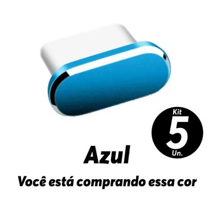 Imagem de 5X Tampa Plug Anti Poeira Sujeira Entrada Saída Usb Tipo C