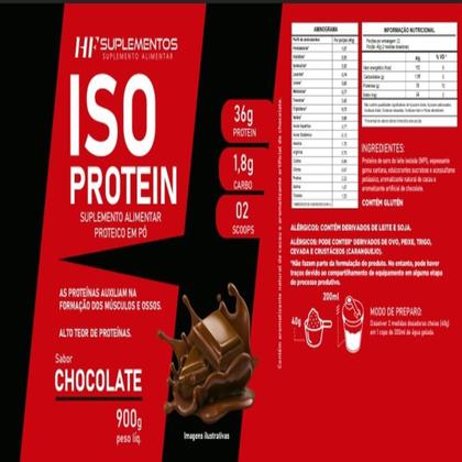 Imagem de 5X Whey Isolado Protein Chocolate 900G Hf Suplementos