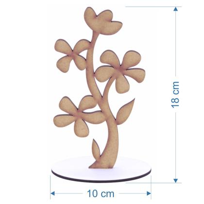 Imagem de 6 Árvores Decorativa de Mesa Provençal Linha Premium - Mdf Branco