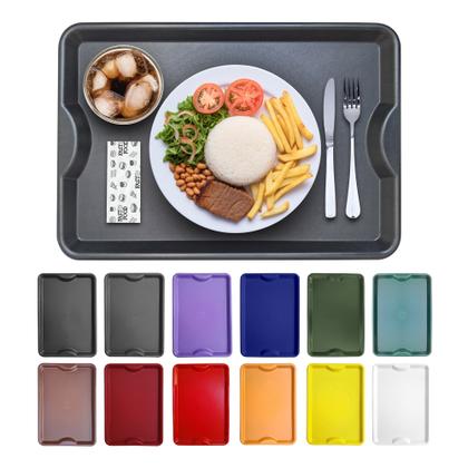 Imagem de 6 Bandeja Plástica Retangular Self Service Restaurante 48x33 Multiuso