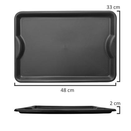 Imagem de 6 Bandeja Plástica Retangular Self Service Restaurante 48x33 Multiuso