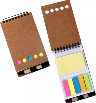 Imagem de 6 Bloco De Anotações Ecológico Caneta E Post it Espiral