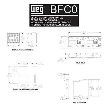 Imagem de 6 Blocos Contato Auxiliar BFC0-31 WEG 3NA+1NF CWC 690v 60Hz