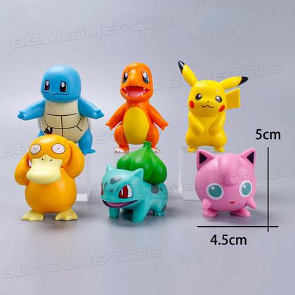 Imagem de 6 Bonecos Pokemon Pikachu Bulbasaur Action Figures Coleção