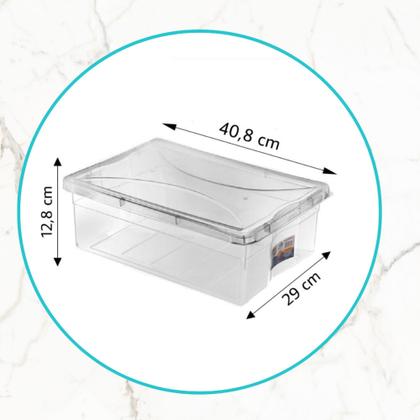 Imagem de 6 Caixas Frigoríficas 11 Litros Transparente p/ Açougue, Carnes, Aves e Peixes