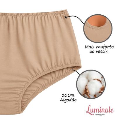 Imagem de 6 Calcinhas Plus Size Luminate 0162 Pessego Choco Verde
