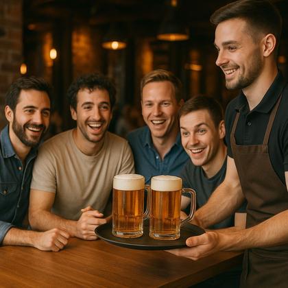 Imagem de 6 Canecas De Vidro Glacial Para chopp e Cerveja 335ml Bar