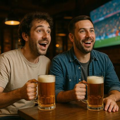 Imagem de 6 Canecas De Vidro Glacial Para chopp e Cerveja 335ml Bar