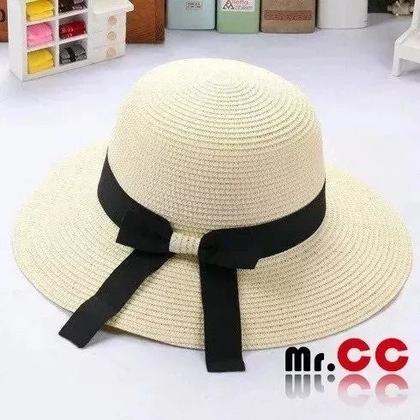 Imagem de 6 Chapéu Praia Feminino Viseira Palha Aba Luxo Piscina Verão
